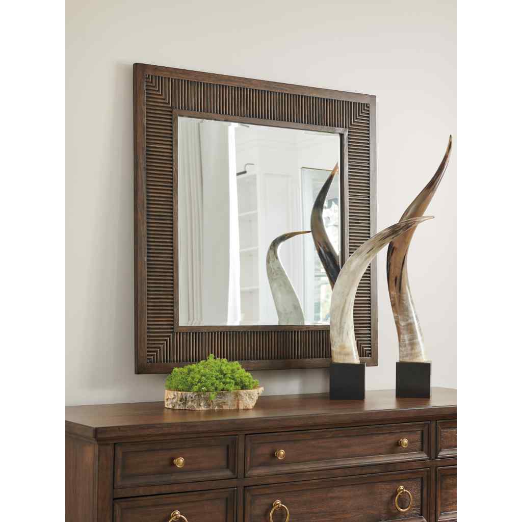 Helena Square Mirror Brown