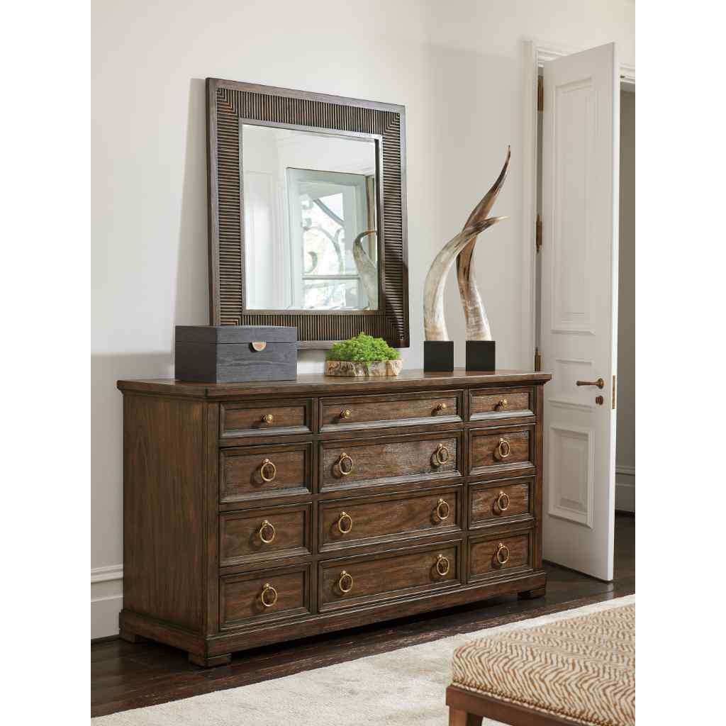 Helena Square Mirror Brown