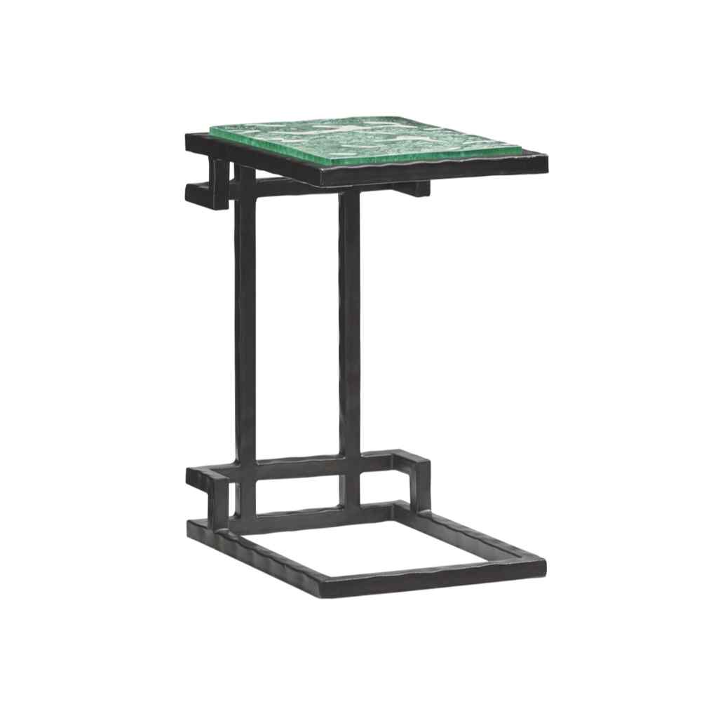 Hermes Reef Glass Top Martini Table Brown