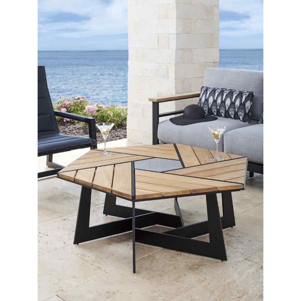 Hexagonal Cocktail Table Brown