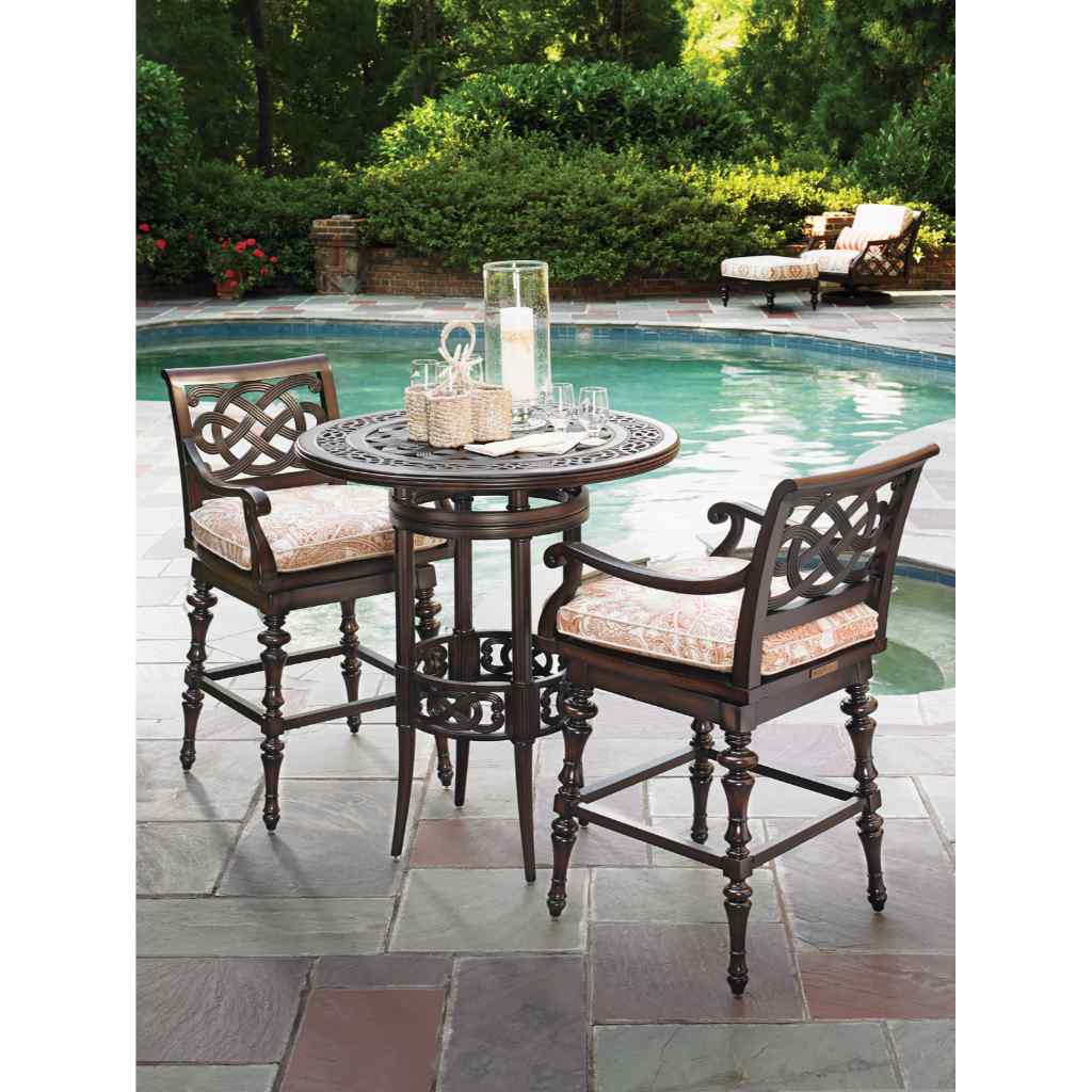 High-Low Bistro Table - Royal Kahala Black Sands Brown