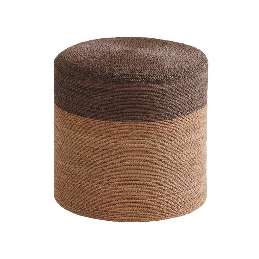 Highlands Woven Ottoman Brown