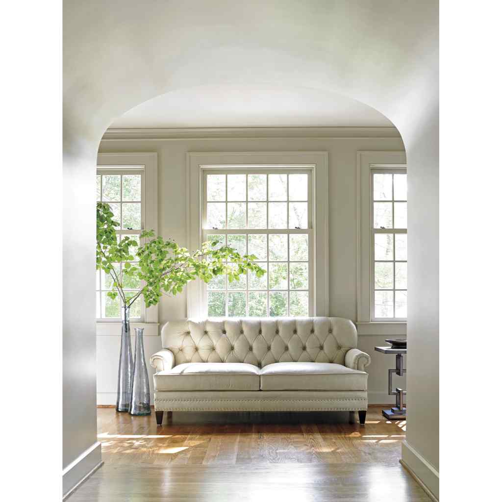 Hillstead Leather Settee Oyster