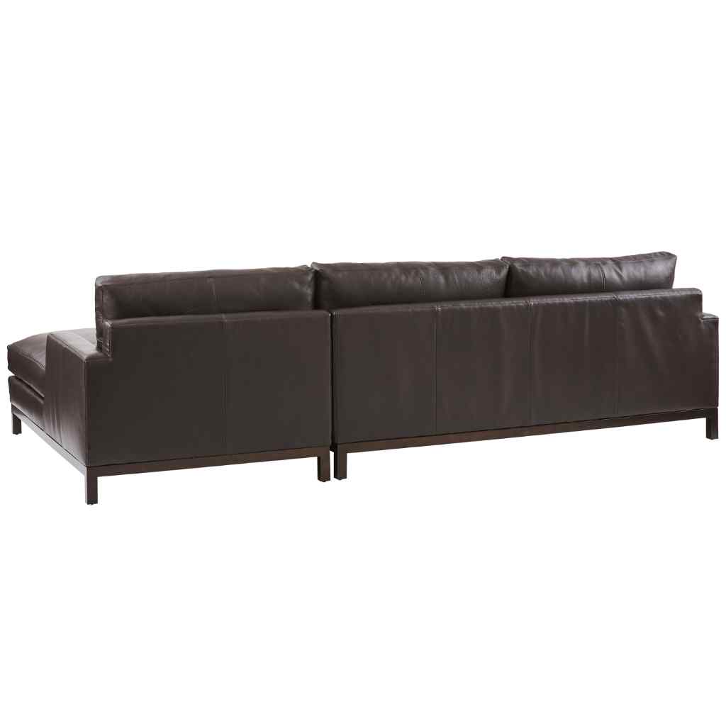 Horizon Leather Sectional - Barclay Butera Upholstery Left / Dark Brown