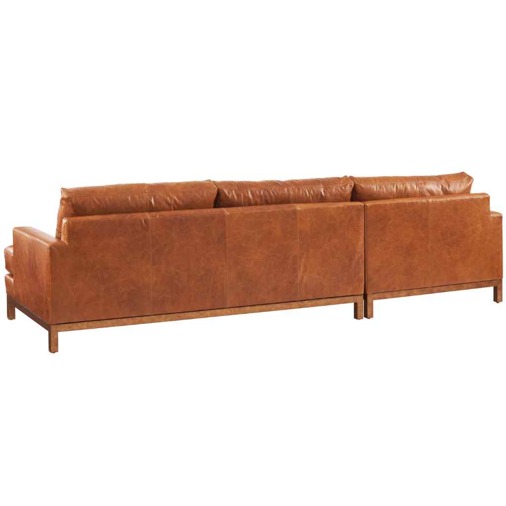 Horizon Leather Sectional - Barclay Butera Upholstery Right / Brass