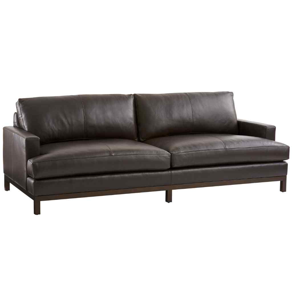 Horizon Leather Sofa - Barclay Butera Upholstery Brown