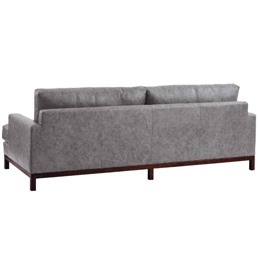 Horizon Leather Sofa - Bronze - Barclay Butera Upholstery Gray