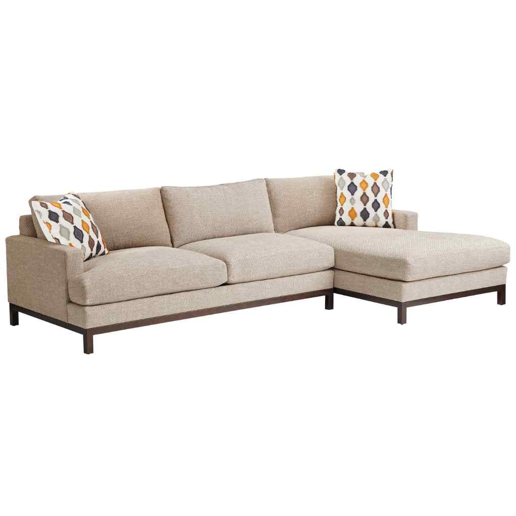 Horizon Sectional - Barclay Butera Upholstery Left / Taupe with Bronze