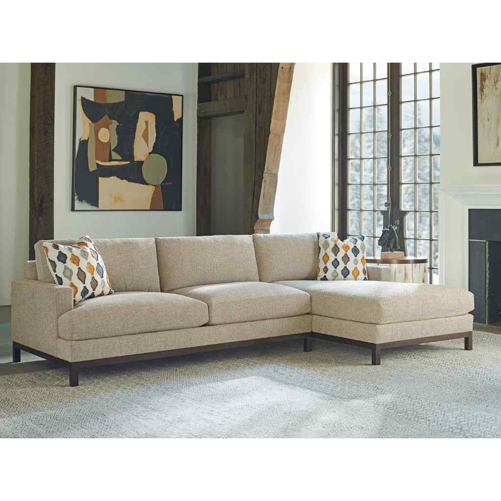 Horizon Sectional - Barclay Butera Upholstery Left / Taupe with Bronze