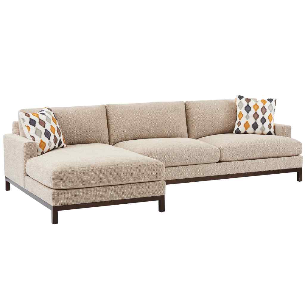 Horizon Sectional - Barclay Butera Upholstery Right / Taupe with Bronze