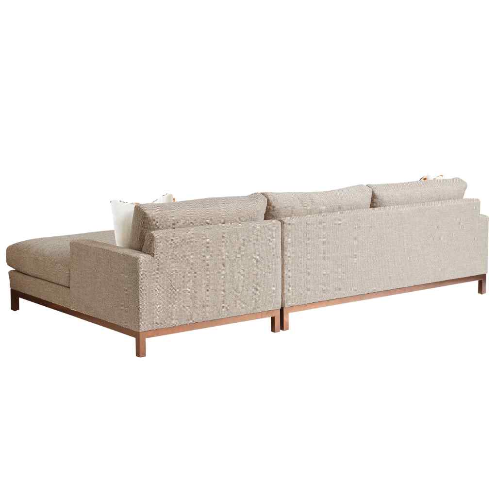 Horizon Sectional - Barclay Butera Upholstery Left / Taupe with Brass