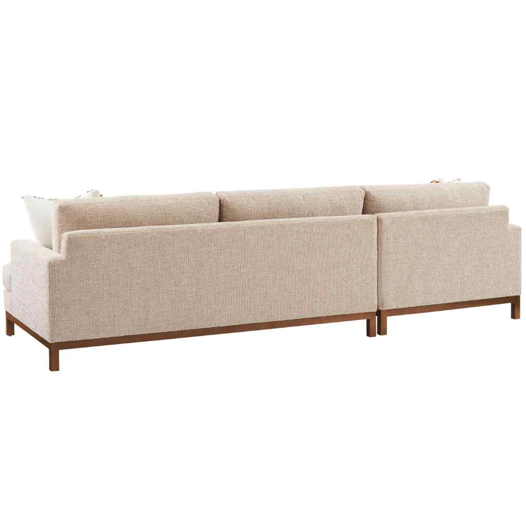 Horizon Sectional - Barclay Butera Upholstery Right / Taupe with Brass