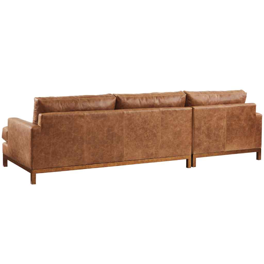 Horizon Sectional - Barclay Butera Upholstery Right / Brown with Brass