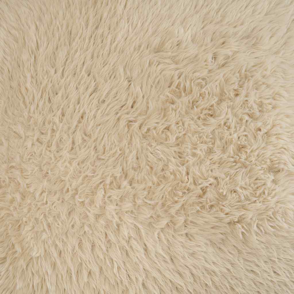 Huntley Cream Faux Fur Fabric Swivel Accent Chair Cream