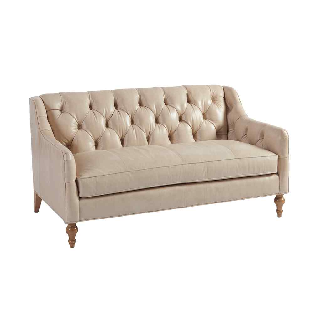 Hyland Park Leather Settee Brown