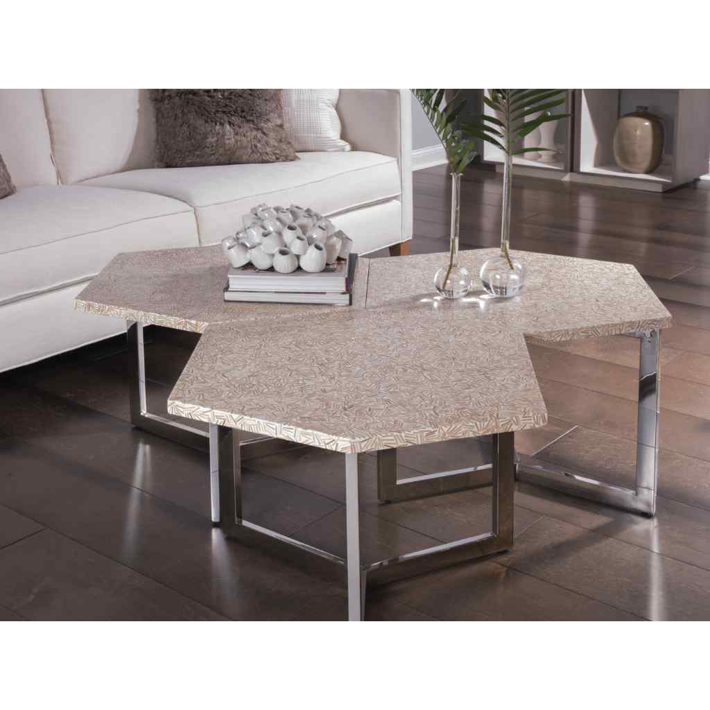 Inamorata Hexagonal Cluster Bunching Table Brown