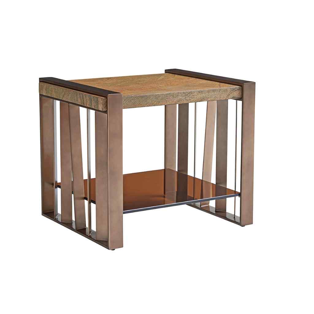 Intersect End Table Brown