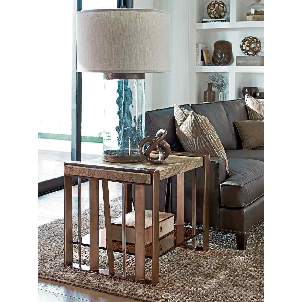 Intersect End Table Brown