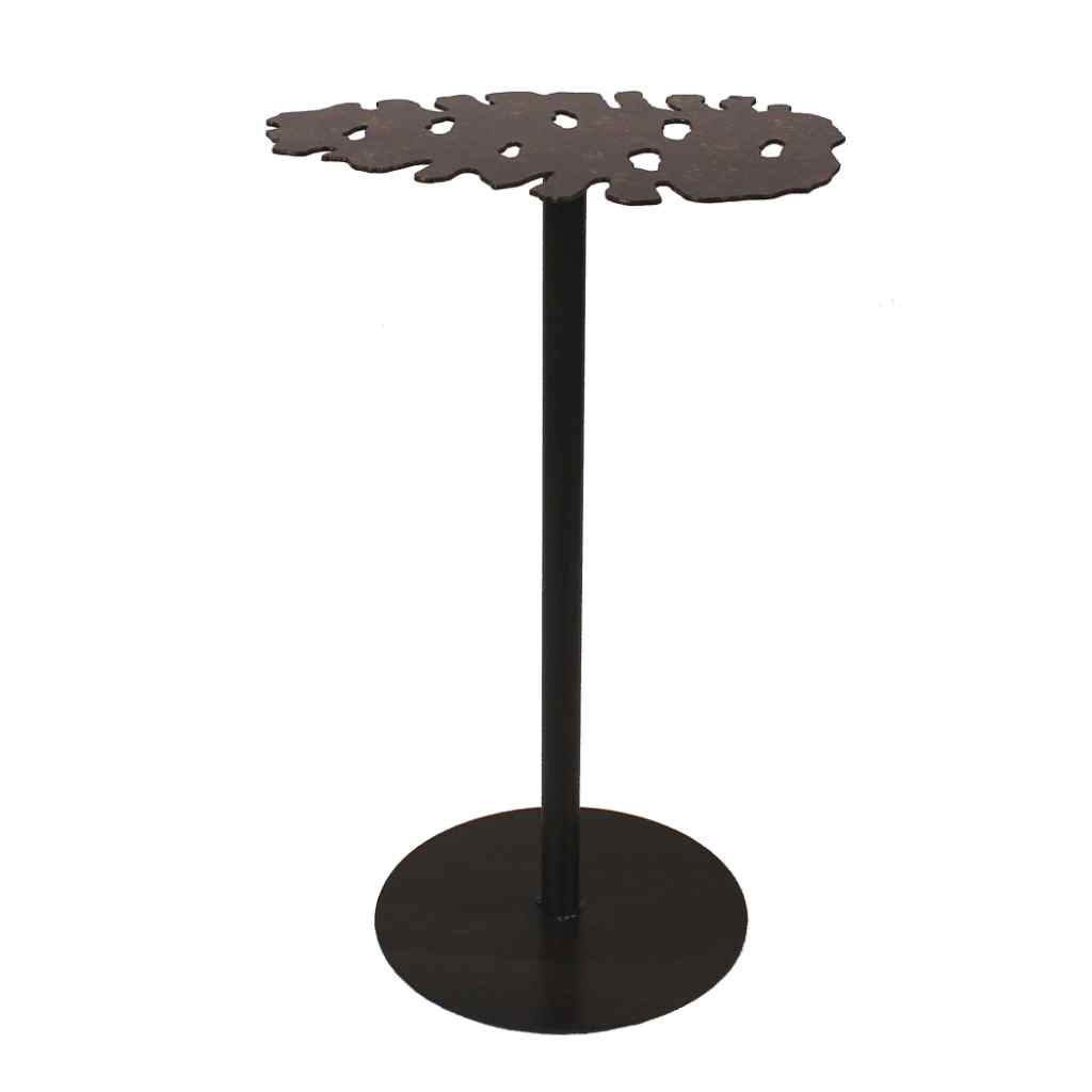 Iron Pine Cone Drink Table Burnt Umber/Honey