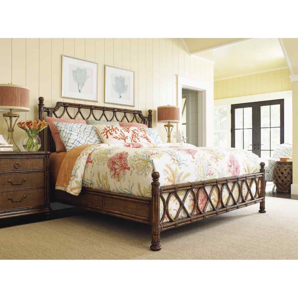 Island Breeze Rattan Bed King / Brown