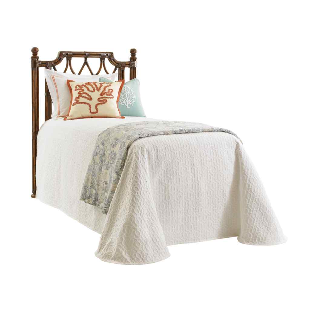 Island Breeze Rattan Headboard Twin / Brown