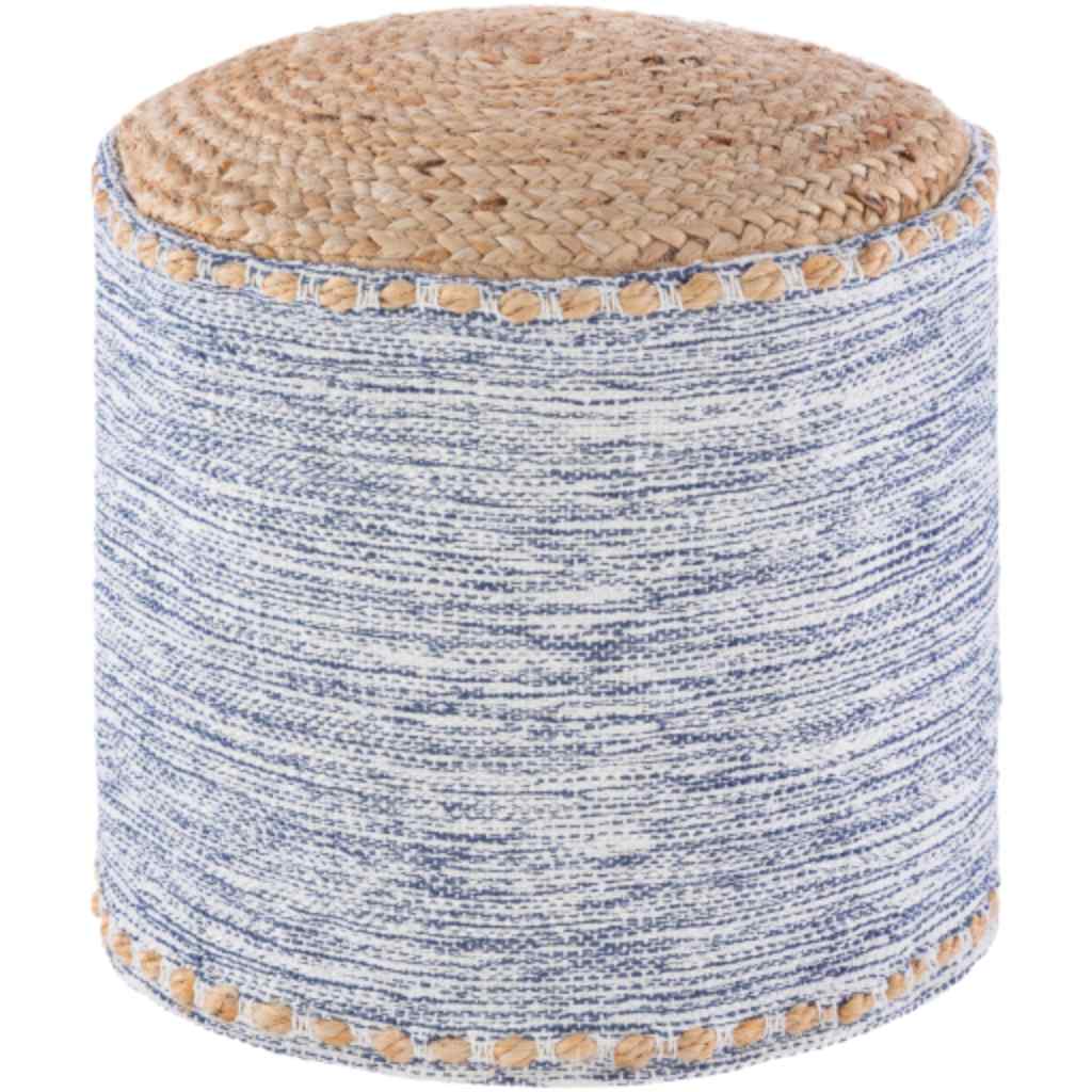 Kai KAPF-001 Pouf Dark Blue / 16"H x 18"W x 18"D