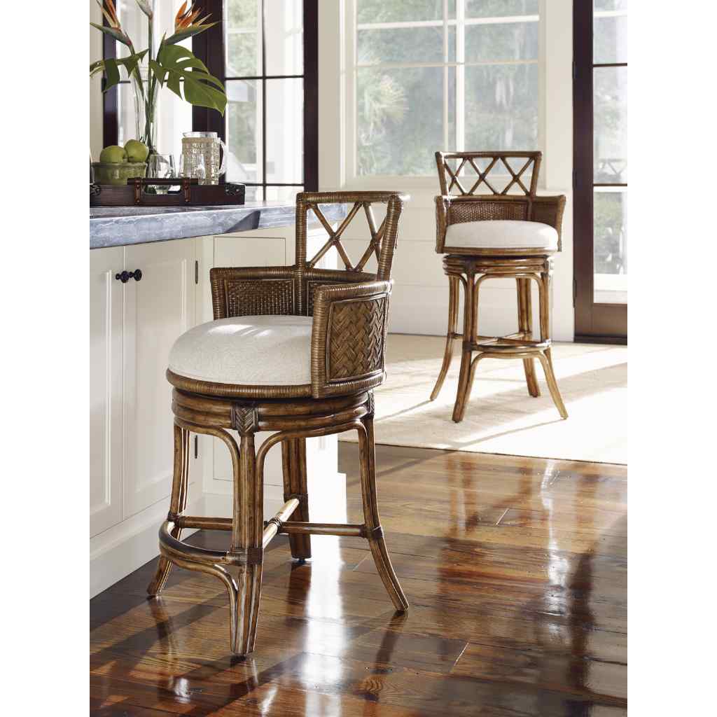 Kamala Bay Swivel Bar Stool Brown