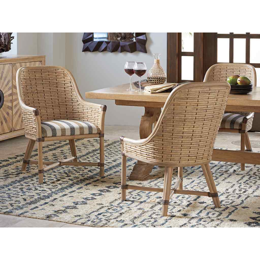 Keeling Woven Arm Chair - Los Altos Striped