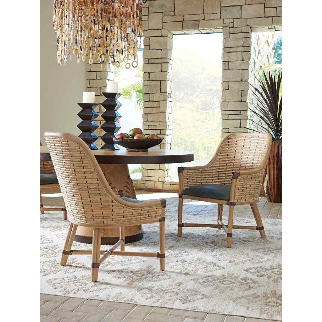 Keeling Woven Arm Chair - Los Altos Seaglass