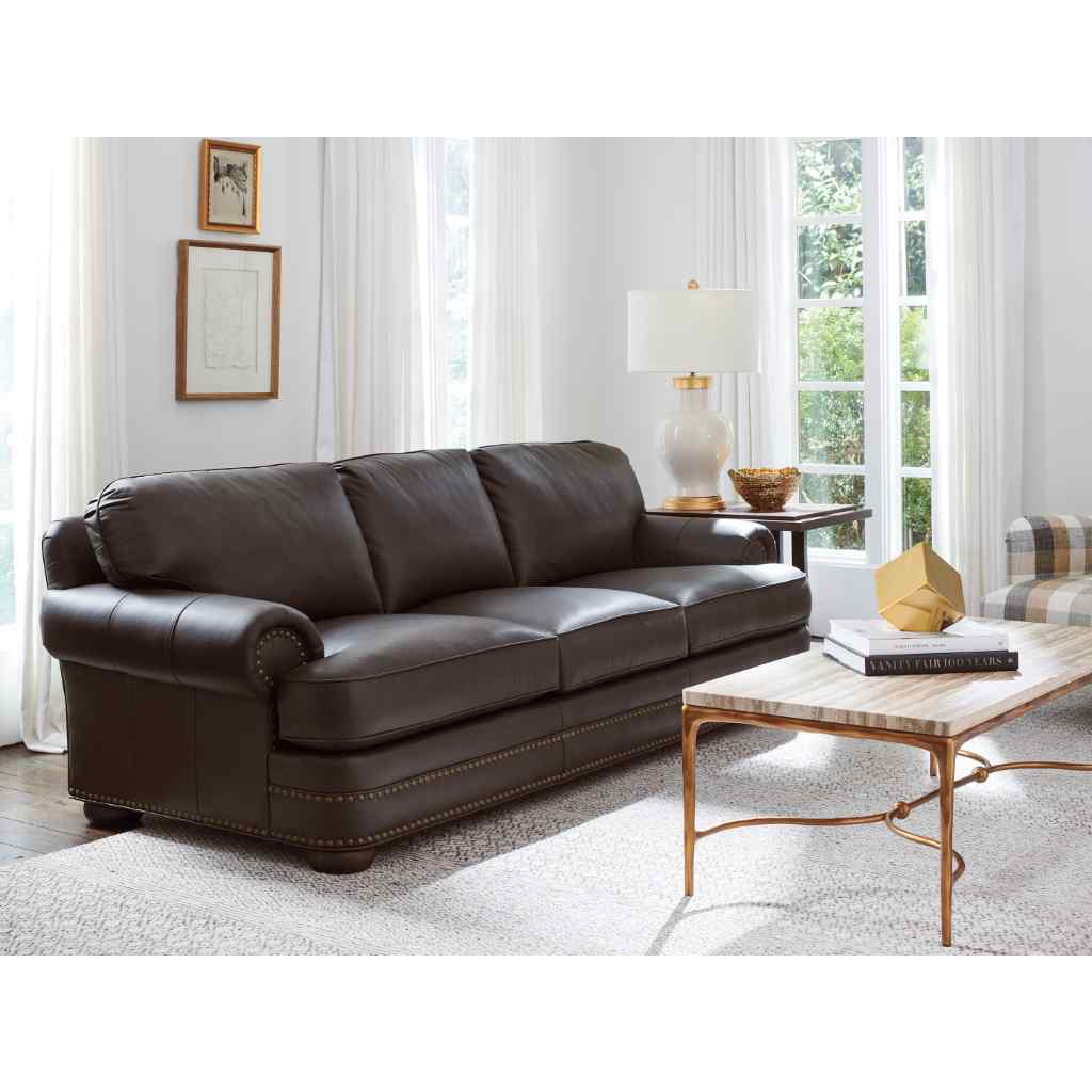 Kensington Leather Sofa Brown