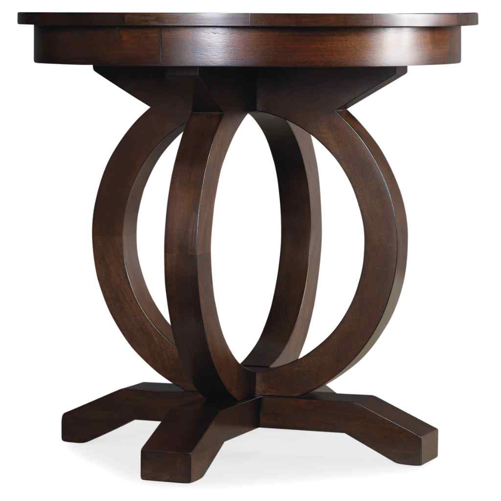 Kinsey Round End Table Dark Brown