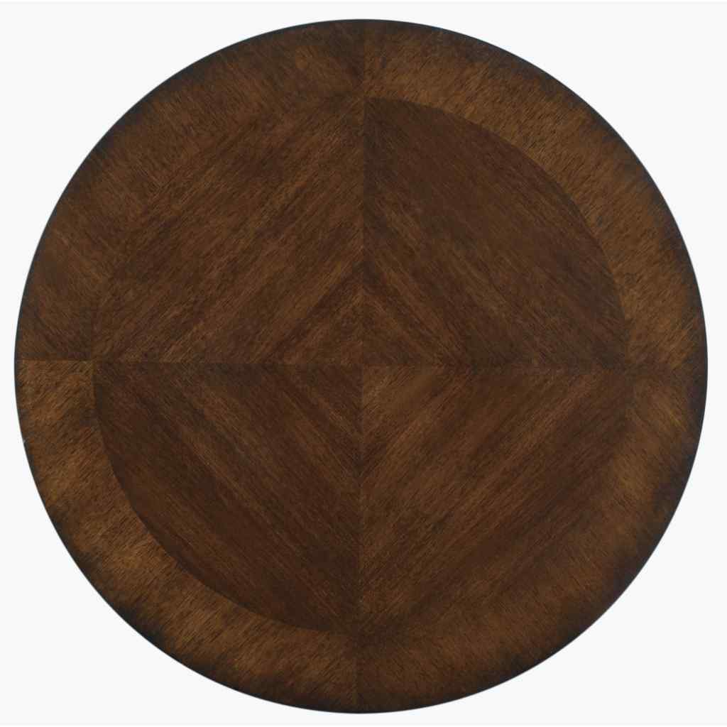 Kinsey Round End Table Dark Brown