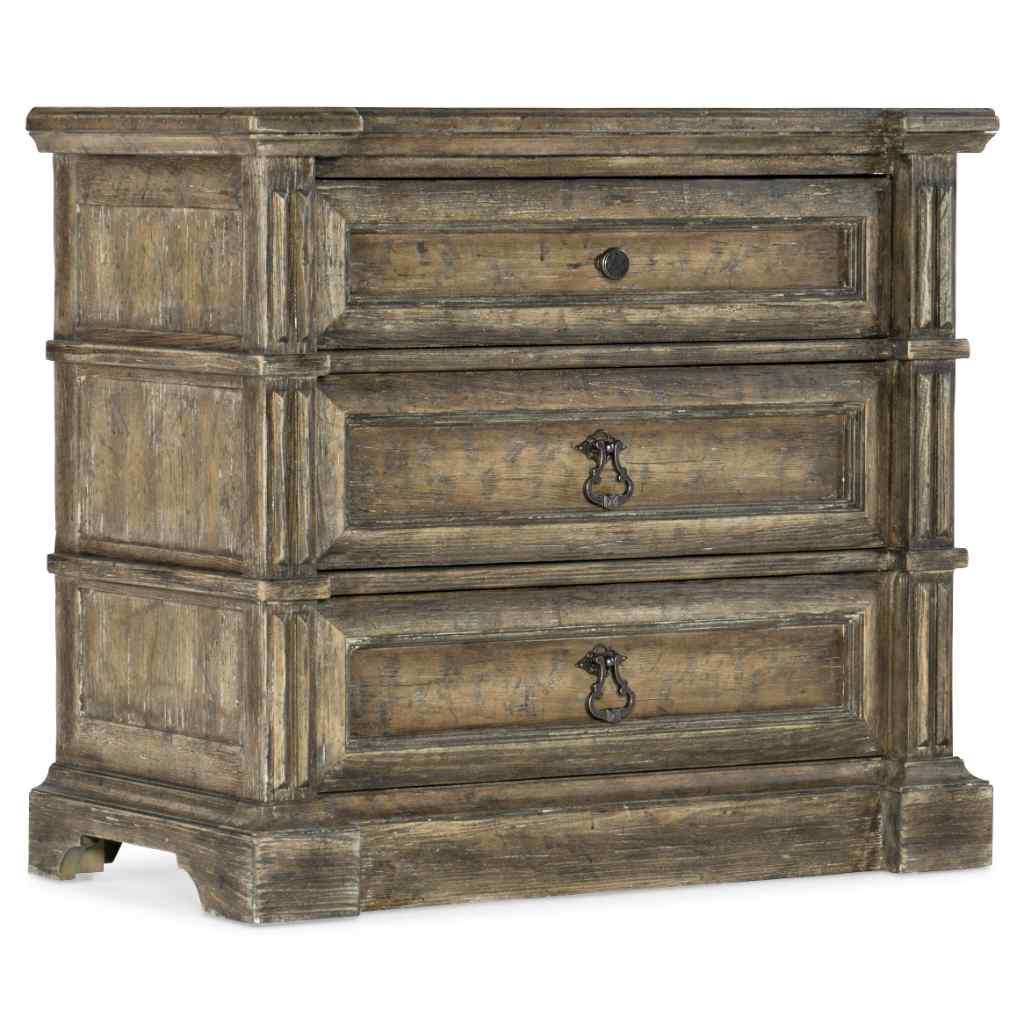 La Grange Jefferson Three-Drawer Nightstand Brown