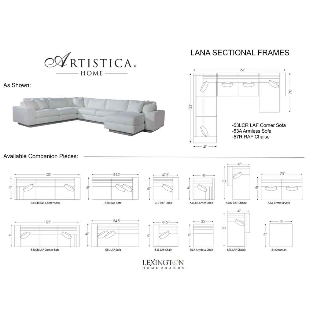 Lana Sectional White