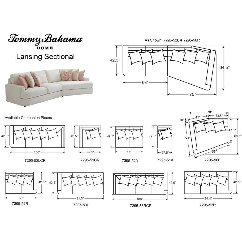 Lansing Sectional - Palm Desert Right / White