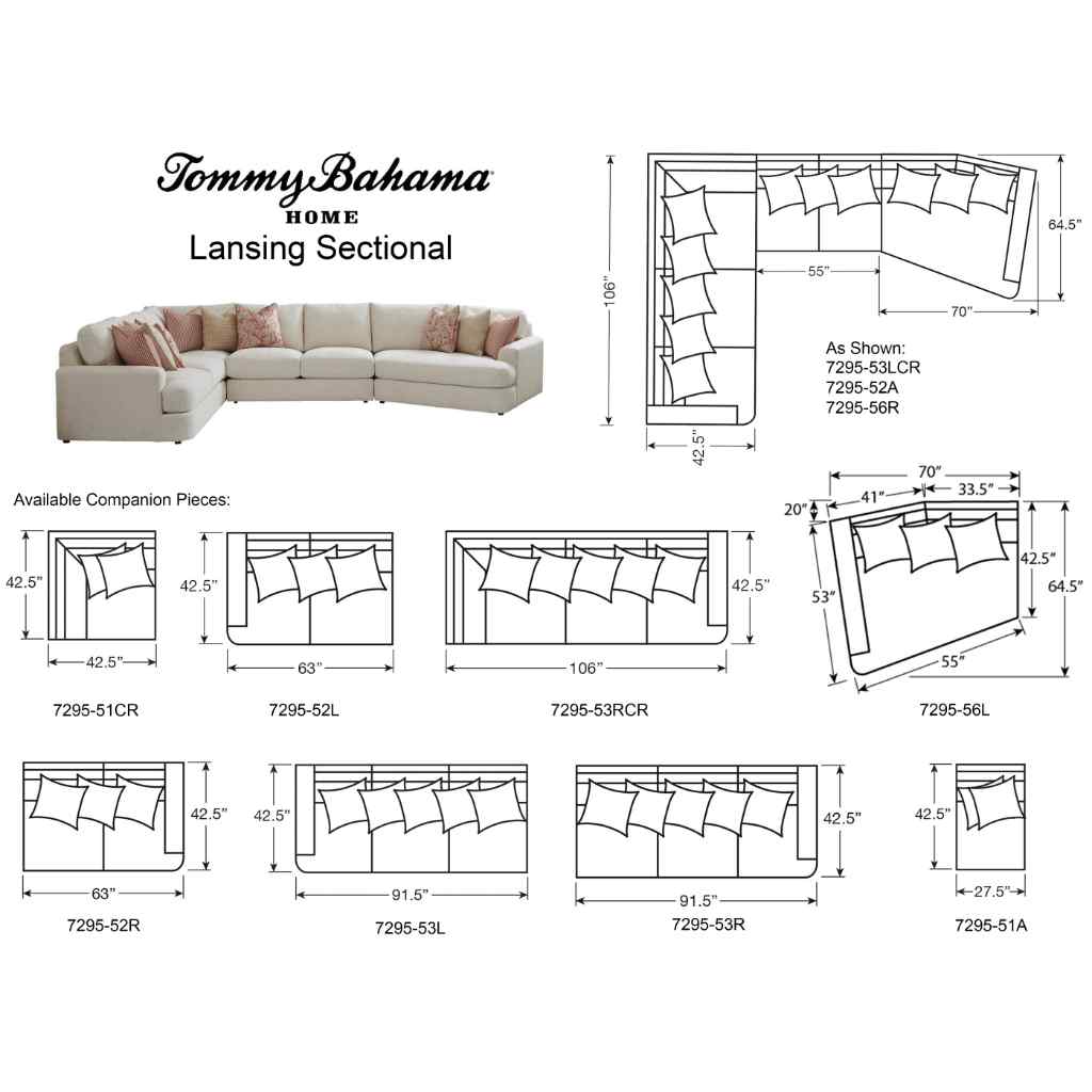 Lansing Sectional - Palm Desert L Shaped / White