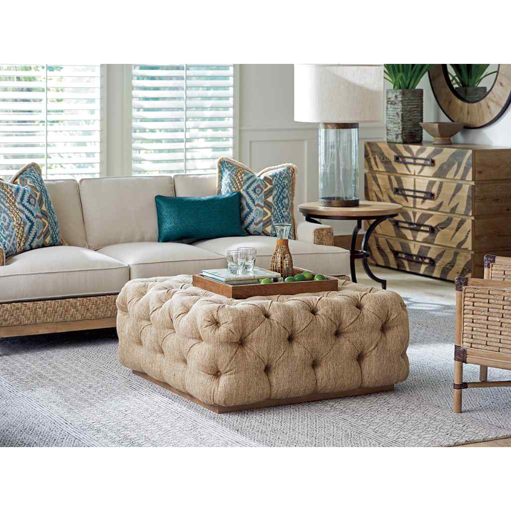 Laurel Cocktail Ottoman Aged Bronze