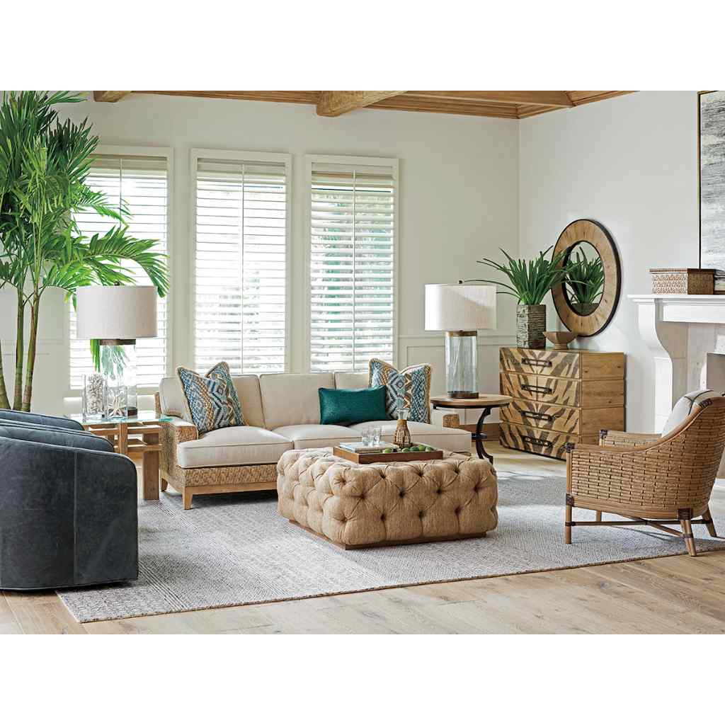 Laurel Cocktail Ottoman Aged Bronze