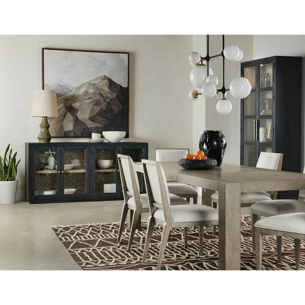 Linville Falls North Fork Rectangle Dining Table with 1-24in Leaf Gray