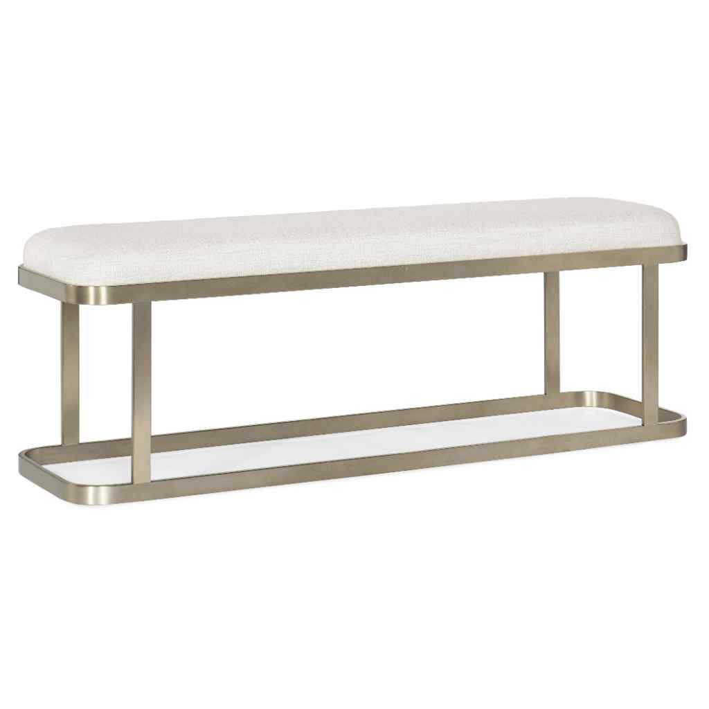 Linville Falls River Branch Upholstered Bench Beige