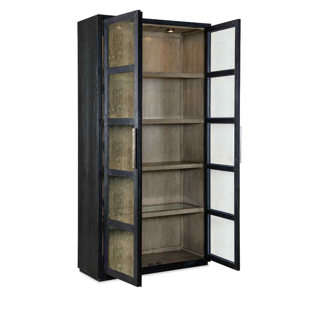 Linville Falls Shou Sugi Ban Curio Cabinet Black