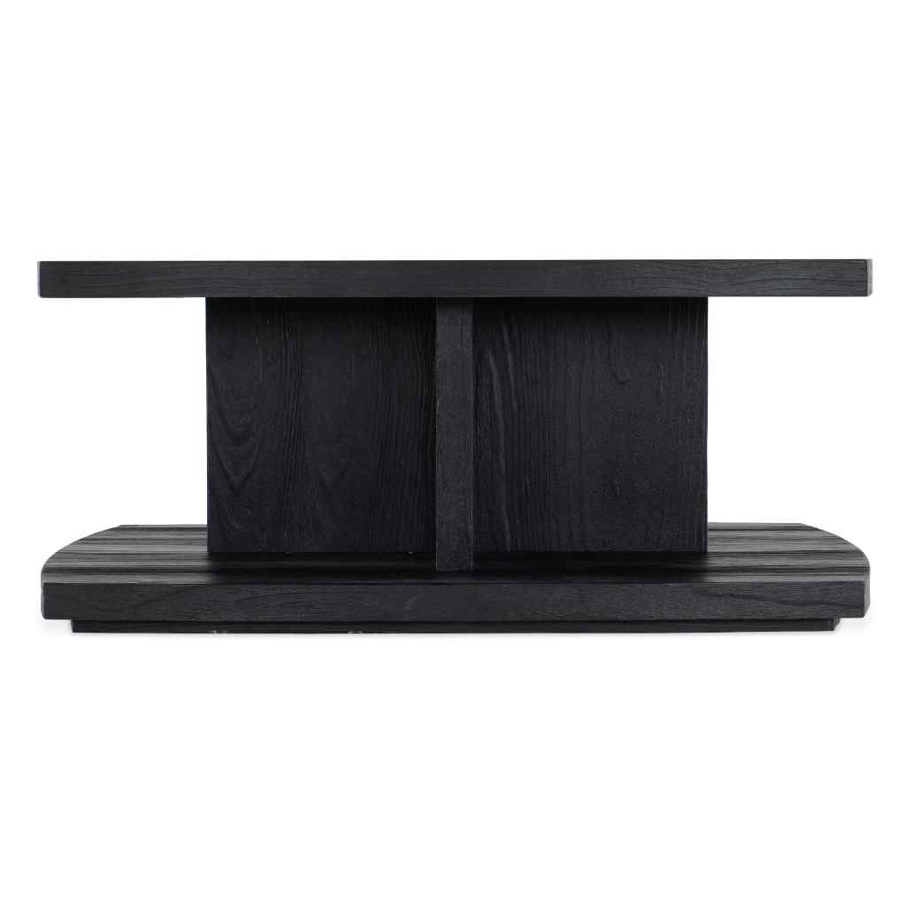 Linville Falls Shou Sugi Ban Square Cocktail Table Black