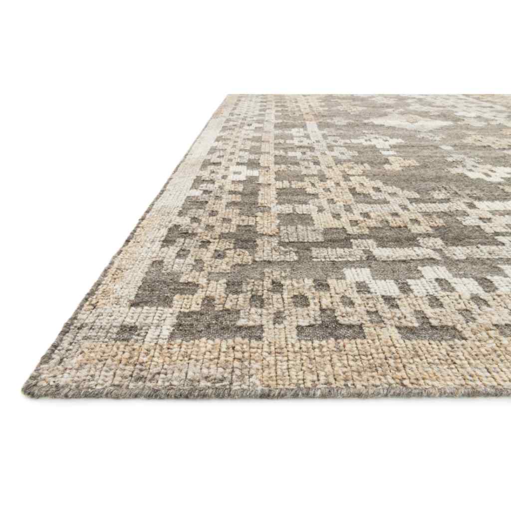 Loloi Akina Collection Charcoal / Taupe Rug AK-01 Charcoal / Taupe / 18" x 18" Sample