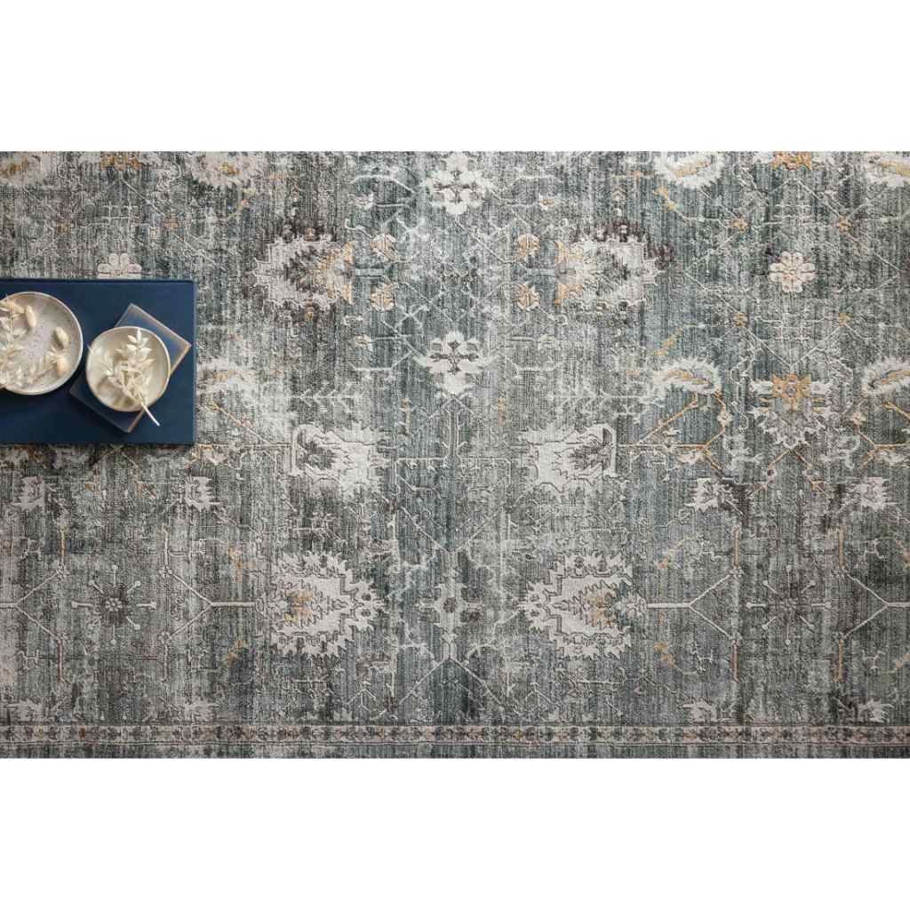 Loloi Bonney Collection Lagoon / Ivory Rug BNY-03 Lagoon / Ivory / 18" x 18" Sample