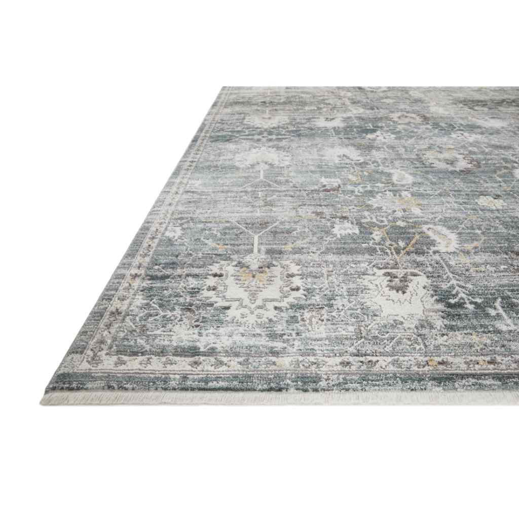 Loloi Bonney Collection Lagoon / Ivory Rug BNY-03 Lagoon / Ivory / 18" x 18" Sample