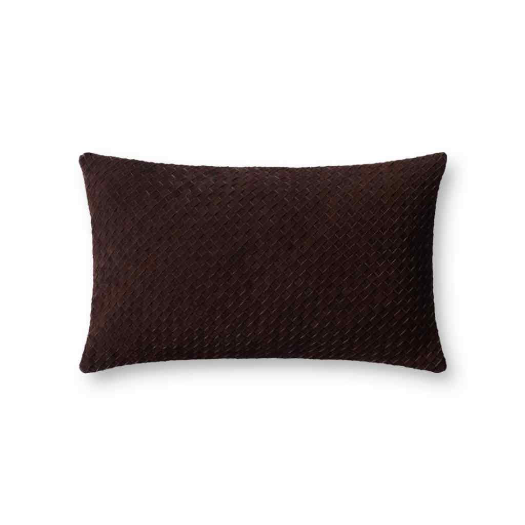 Loloi Brown Pillow PLL0129 Brown / 13'' x 21'' Cover w/Down Insert