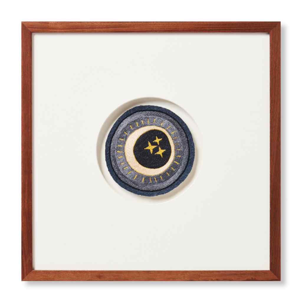 Loloi Celestial Patch Collection Blue / Ivory Wall Art CELST Blue / Ivory / 1'-4" x 1'-4" Wall Art
