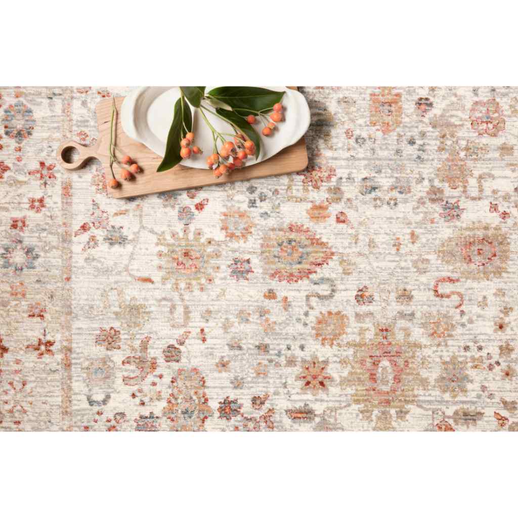 Loloi Claire Collection Ivory / Multi Rug CLE-05 Ivory / Multi / 18" x 18" Sample