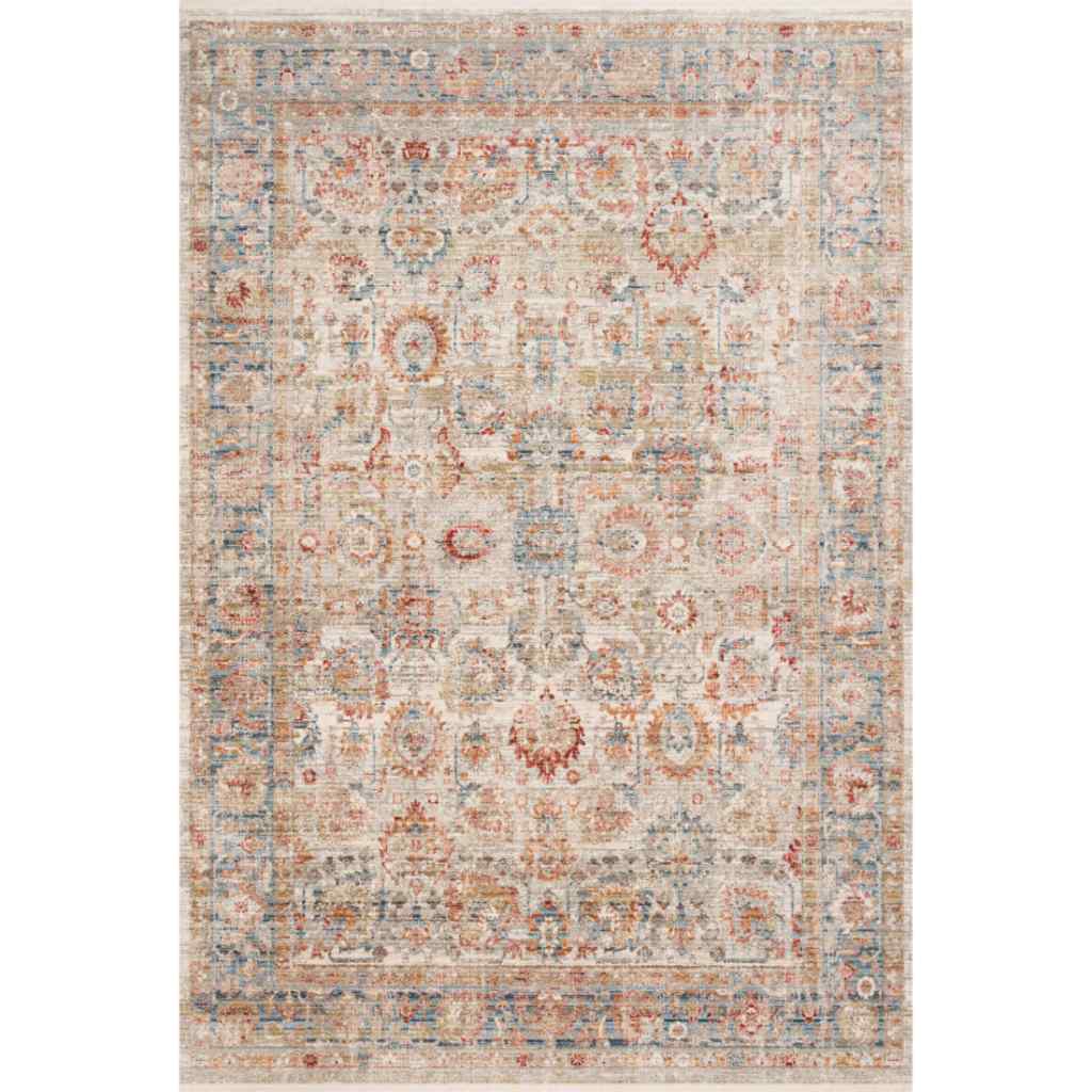 Loloi Claire Collection Ivory / Ocean Rug CLE-02 Ivory / Ocean / 11'-6" x 15'-7"