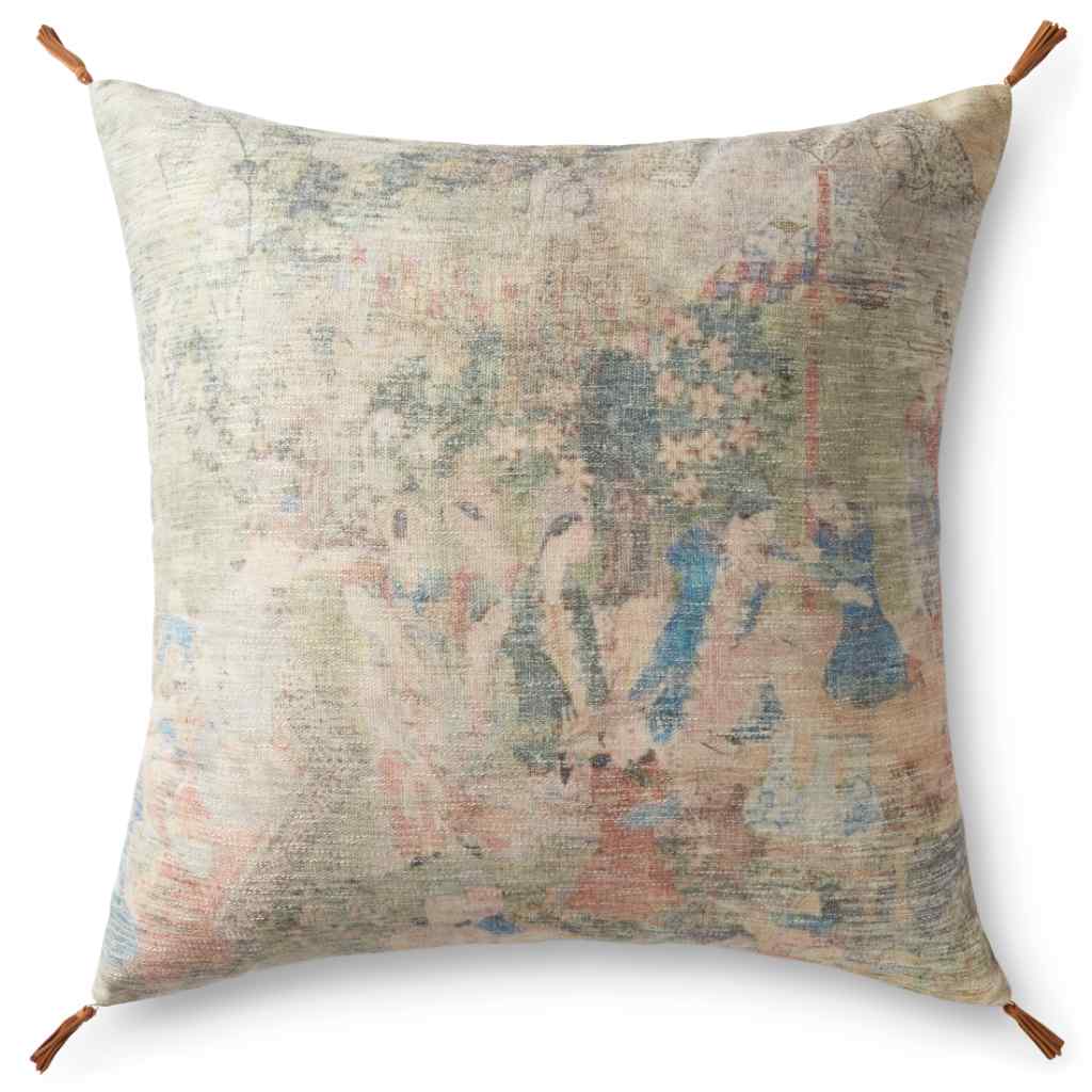 Loloi Floor Pillows Collection Multi Pillow LFP0018 Multi / 36"W x 36"D x 6"H
